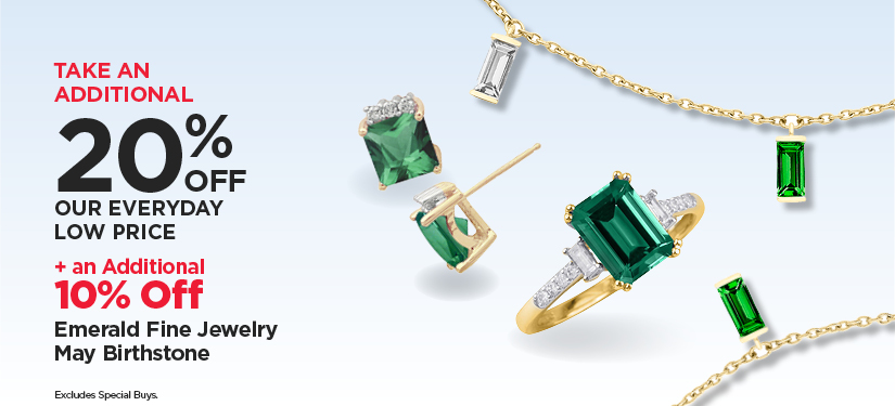 Take An Additional 20% Off Our Everyday NEX Price Emerald Fine Jewelry - May Birthstone
