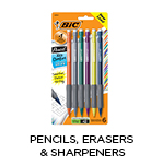 Pencils, Erasers & Sharpeners