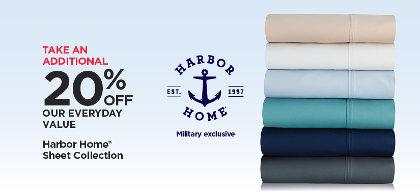 Take An Additional 20% Off Our Everyday Value Harbor Home® Sheet Collection