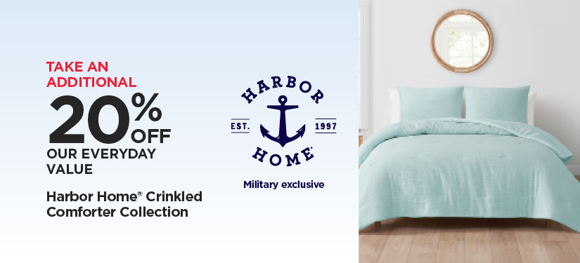 Take An Additional 20% Off Our Everyday Value Harbor Home® Crinkled Comforter Collection