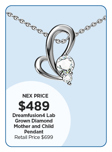 $489 Dreamfusion Lab Grown Diamond Mother and Child Pendant