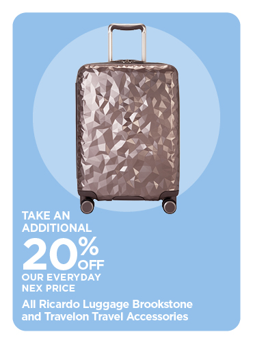 20% Off All Ricardo Luggage Brookstone and Travelton Travel Accessories