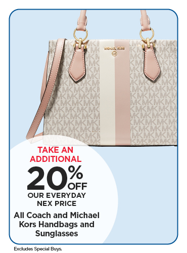 20% Off All Coach and Michael Kors Handbags and Sunglasses