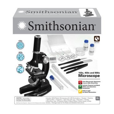 Smithsonian 150X,450X and 900X Microscope Kit
