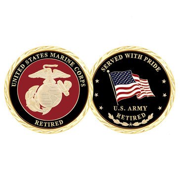 Challenge Coin USMC Retired Coin