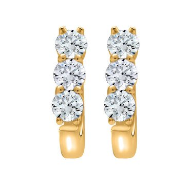 Navy Star 14K Yellow Gold 1 cttw 6-Stone Diamond Earrings