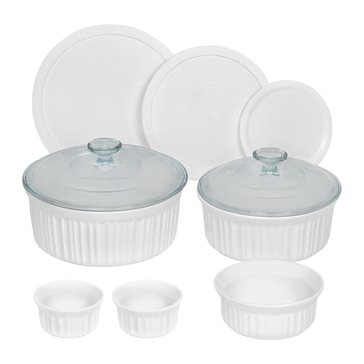 Corningware 10-Piece Round Bakeware Set, French White