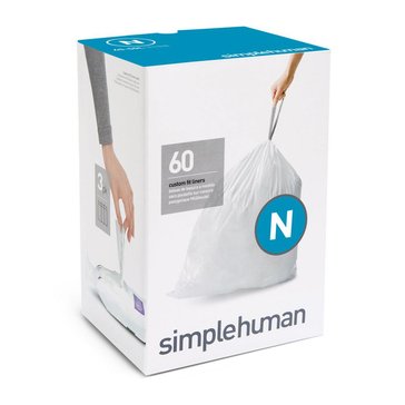 simplehuman Custom Fit N Liners, 60pk