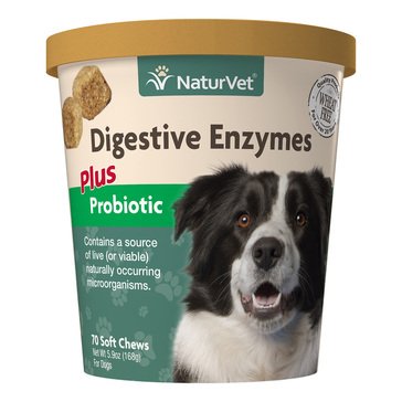 Naturvet Digestive Enzyme Plus Probiotic Dog Soft Chews