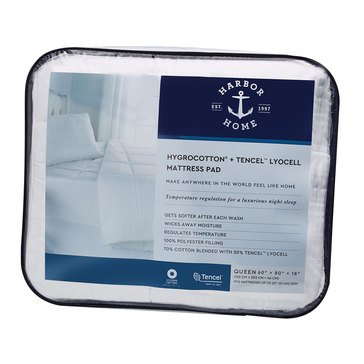 Harbor Home Hygro Luxe Cotton 300 Thread Count Twin Mattress Pad