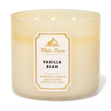 Bath & Body Works White Barn Vanilla Bean 3-Wick Candle
