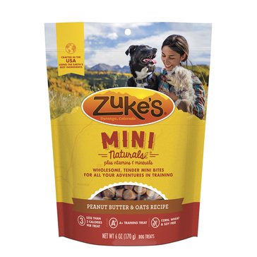 Zukes Natural Mini Peanut Butter Dog Treats