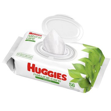 Huggies Natural Care Sensitive Fragrance Free Baby Wipes, 56ct