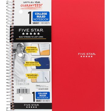 Mead Five Star 1-Subject Notebook