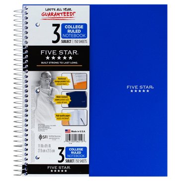 Mead Five Star 3-Subject Notebook