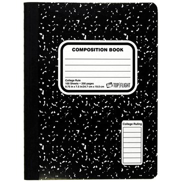 Top Flight College Ruled 100 Sheet Composition Book