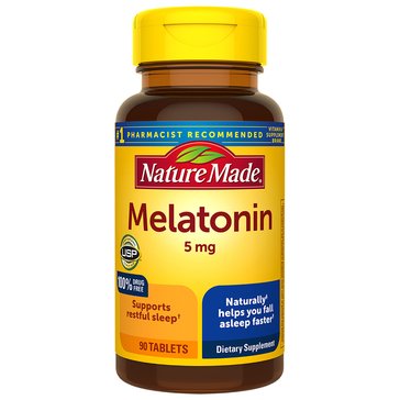 Nature Made Max Strength 5mg Melatonin Tablets, 90-count