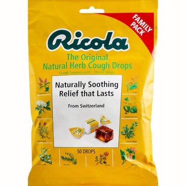 Ricola Original Natural Herb Cough & Sore Throat Drops, 52-count