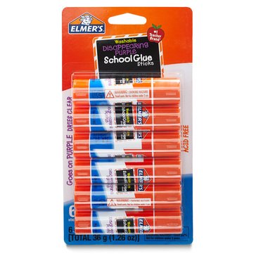 Elmer's School Glue Sticks, 6ct