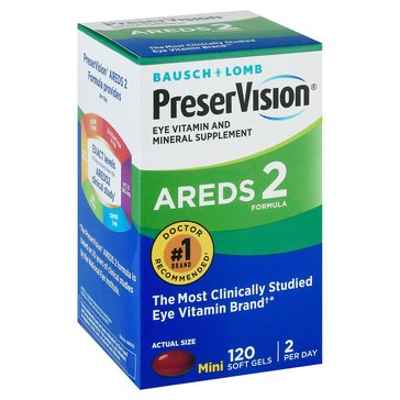 Preservision Areds 2 Vitamin & Mineral Softgels Suplements, 120-count