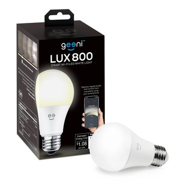 Geeni Lux 800 Smart Bulb, Dimmable White