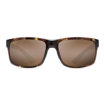 Maui Jim Unisex Pokowai Arch Olive Tortoise Polarized Rectangular Sunglasses