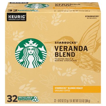 Starbucks Veranda Blend K-Cup Pods, 32-count