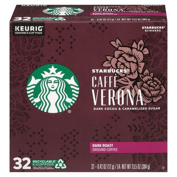 Starbucks Caffe Verona Dark Roast K-Cup Pods, 32-count