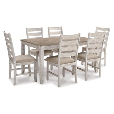 Ashley Skempton 7-Piece Dining Table and Ladderback Chairs Set