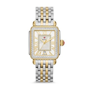 Michele Women's Deco Madison Two-Tone Diamond Watch