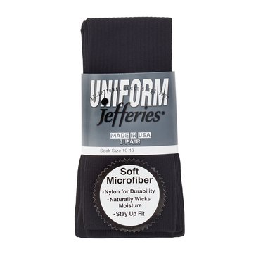Jefferies Black MicroNylon Moisture Wicking Dress Socks 2 Pack Style #21023