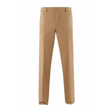 Men's Khaki Poly/Wool Trousers, Classic Fit