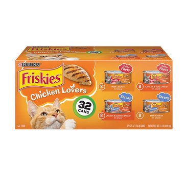 Friskies Chicken Lovers 32-Coung Variety Pack for Cats