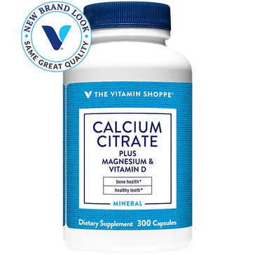 The Vitamin Shoppe Calcium Citrate with Magnesium & Vitamin D Capsules, 300-count