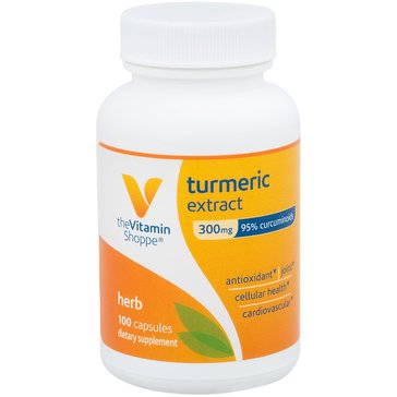The Vitamin Shoppe Turmeric Extract 300 MG 95% Curcuminoids 100 Capsules 