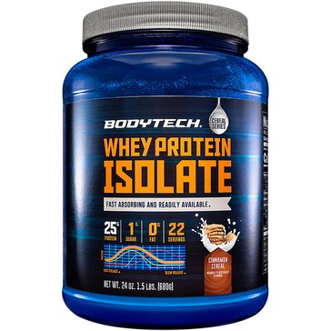 BodyTech Whey Protein Isolate Cinnamon Cereal Powder, 22-servings