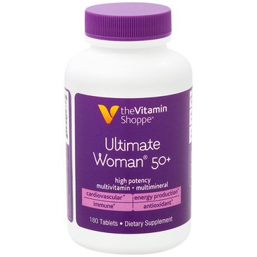 The Vitamin Shoppe Ultimate Women's 50+ Multi-Vitamin & Multi-Mineral Tablets, 180-count