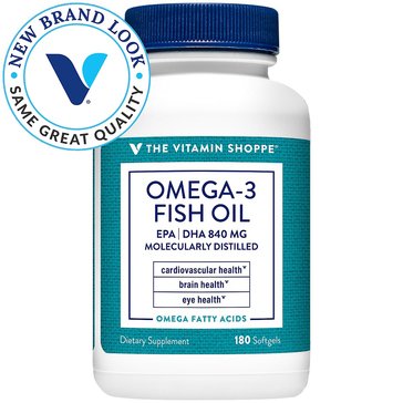The Vitamin Shoppe Omega 3 Fish Oil 1,200 MG EPA/DHA 180 Softgels 