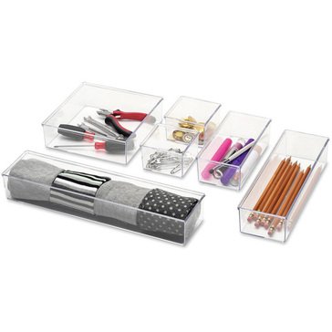 Whitmor Clear Drawer Organizers, Set Of 6