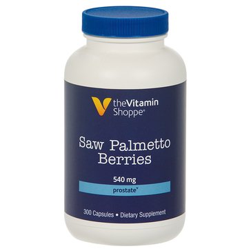 The Vitamin Shoppe Saw Palmetto Berries for Prostate Health 540mg Capsules, 300-count