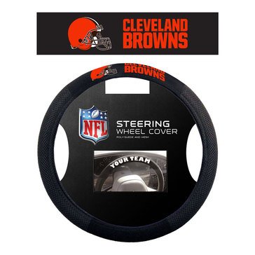 Fremont Die Cleveland Browns Poly Suede Steering Wheel Cover