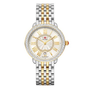 Michele Women's Serein Mid Two-Tone Diamond Watch 