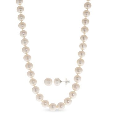 Imperial Freshwater Cultured Pearl Necklace and Earring Set, Sterling Silver