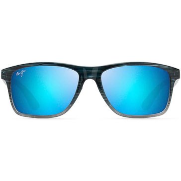 Maui Jim Men's Onshore Blue Black Stripe Fade Blue Hawaii Sunglasses, 58mm