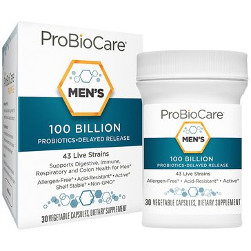 ProBioCare Probiotic for Men 100 Billion CFUs Vegetable Capsules, 30-count