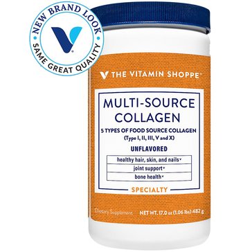 The Vitamin Shoppe Multi-Source Collagen Unflavored Powder,  45-servings