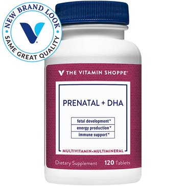 The Vitamin Shoppe Prenatal Plus DHA Multi-Vitamin Tablets, 120-count 