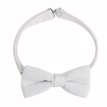 White Pique Bow Tie 2 1/4