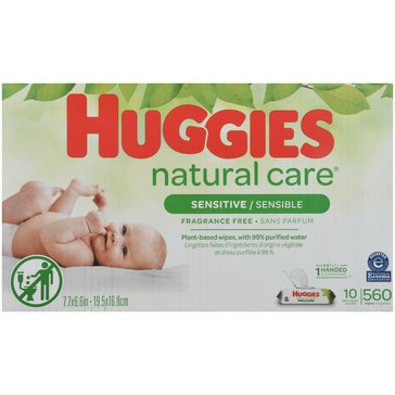 Huggies Natural Care Fragrance Free Baby Wipes 560ct