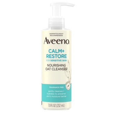 Aveeno Calm Restore For Sensitive Skin Nourishing Oat Cleanser 7.8 fl oz